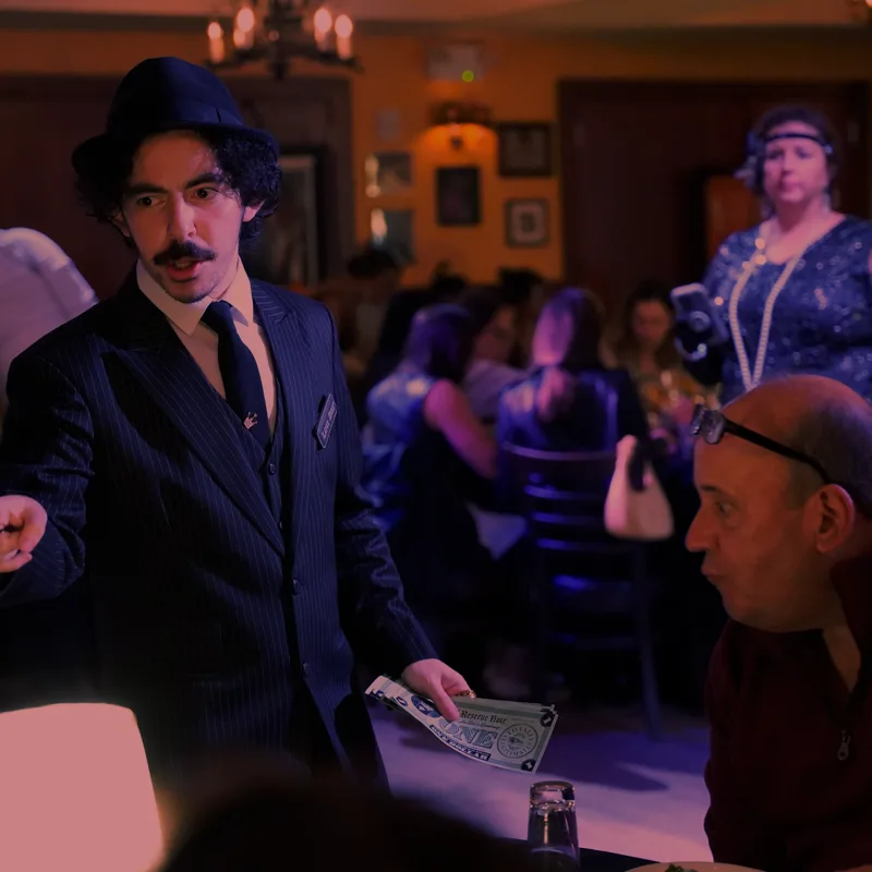 A detective questioning a guest at a Los Angeles show